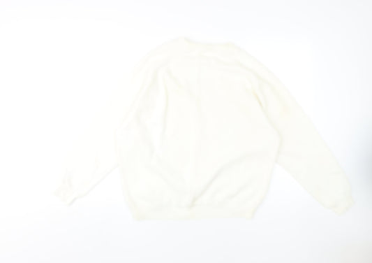 David Allan Unisex Ivory Pullover Sweatshirt M