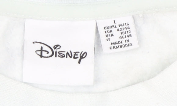 Disney Women’s White Stitch Sweatshirt L