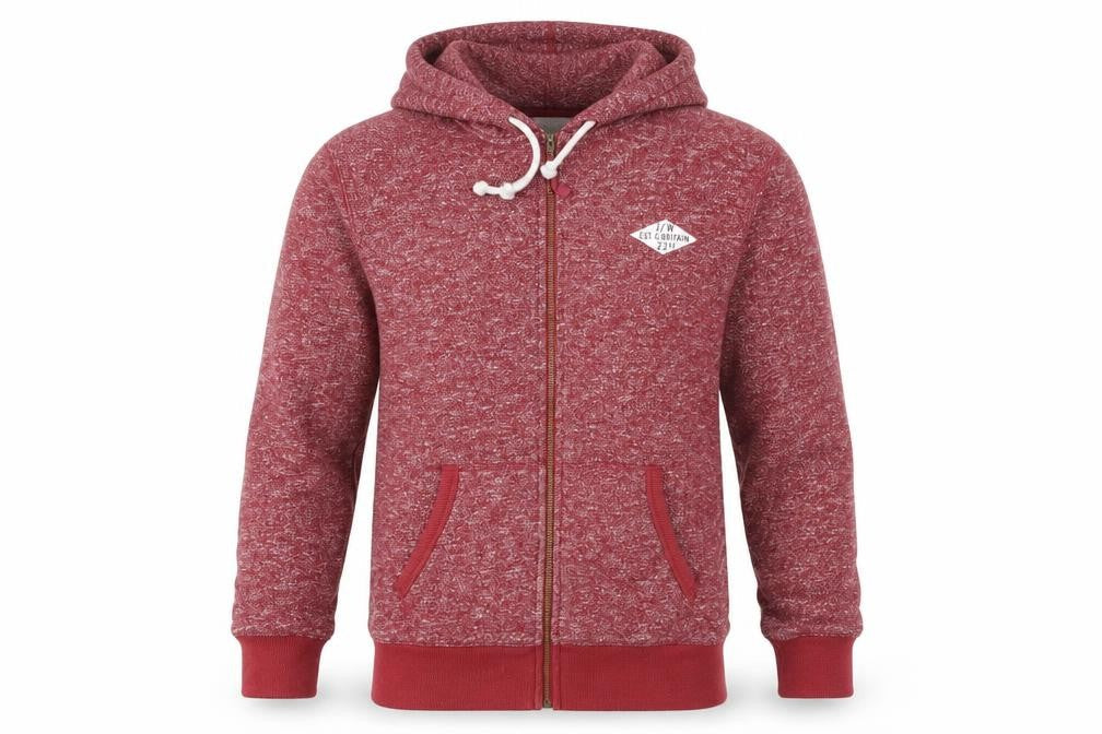 Mens UK S Regular Jack Wills Red Full Zip Hoodie