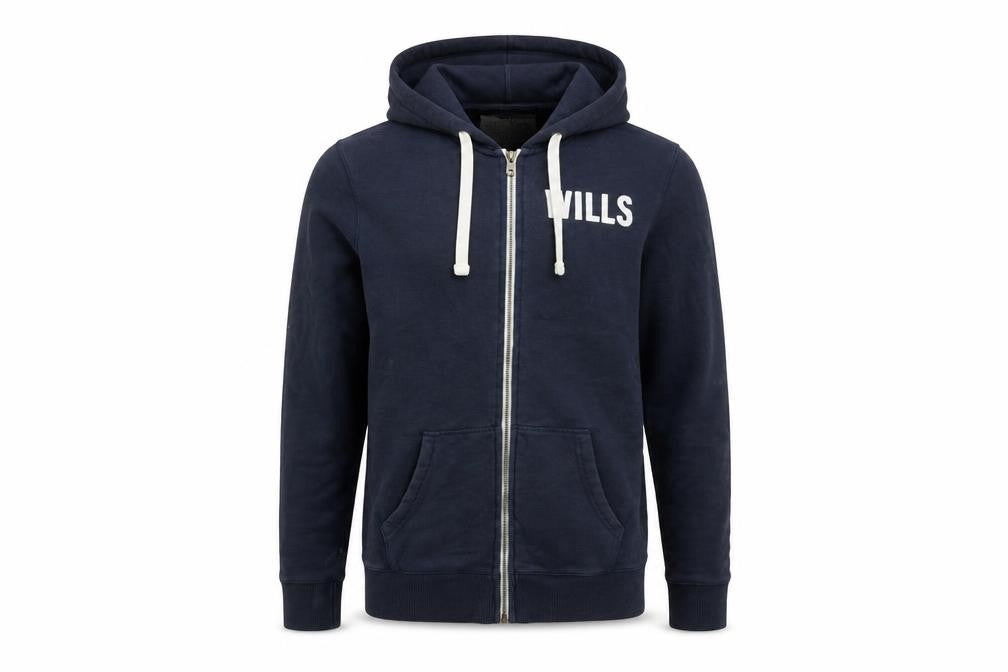 Mens UK XS Regular Jack Wills Blue Full Zip Hoodie