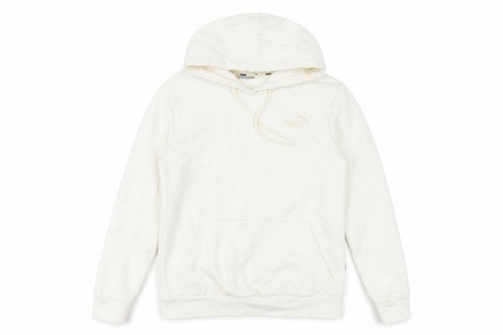 Front view of Puma Women's Ivory Hoodie XS - Trendy Sportswear