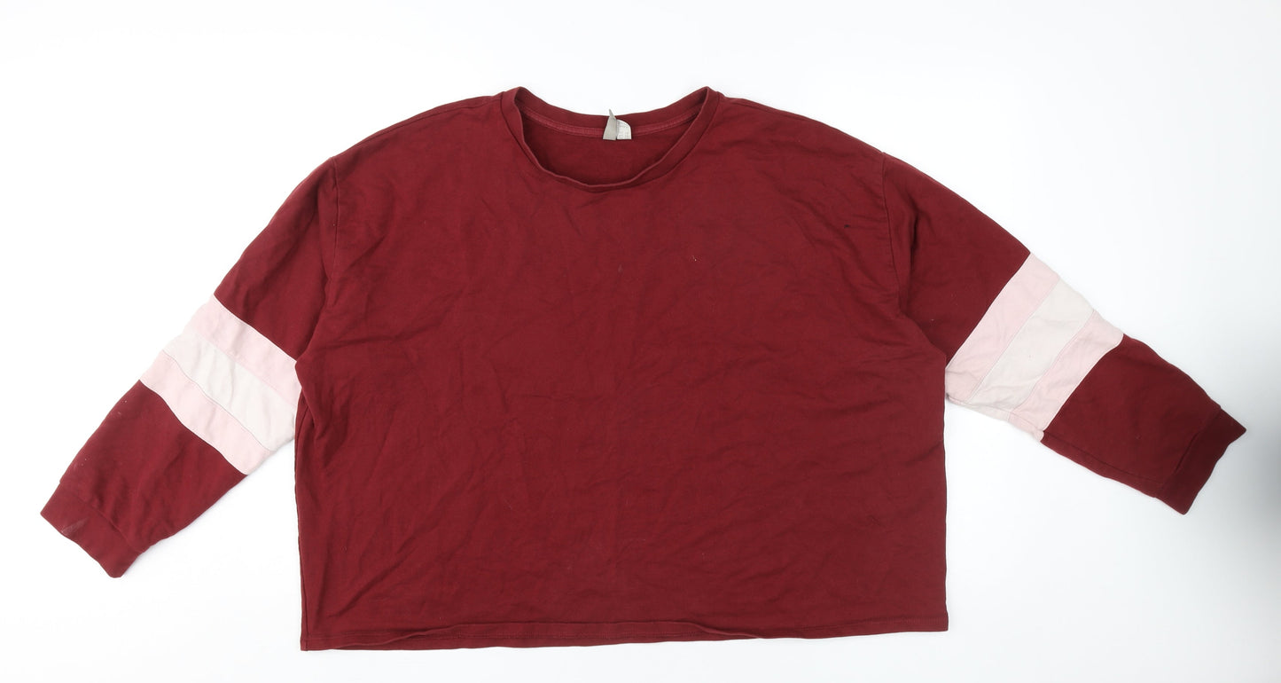 ASOS Women's Red Pullover Sweatshirt Size 22