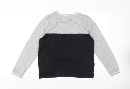 Oasis Women's Grey Black Pullover Sweatshirt L