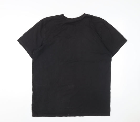 Adidas Men's Black XL Graphic T-Shirt, Regular Fit Cotton