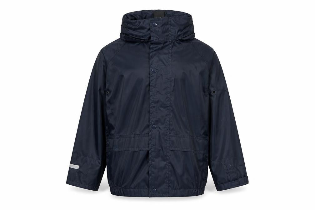 Result Boys Blue Waterproof Hooded Rain Coat XS