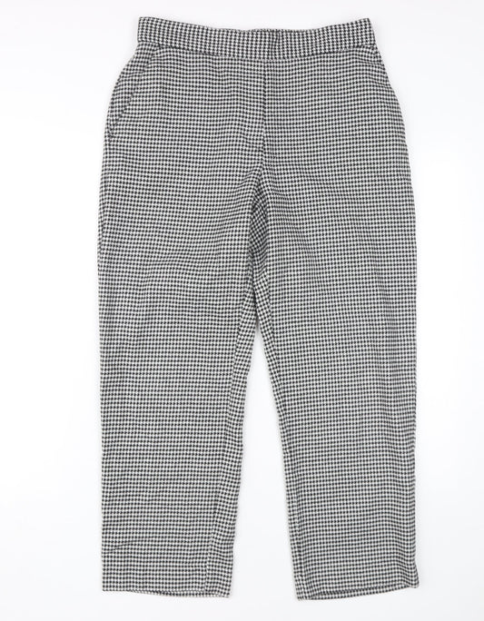 Zara Women's Black Check Dress Pants Size M