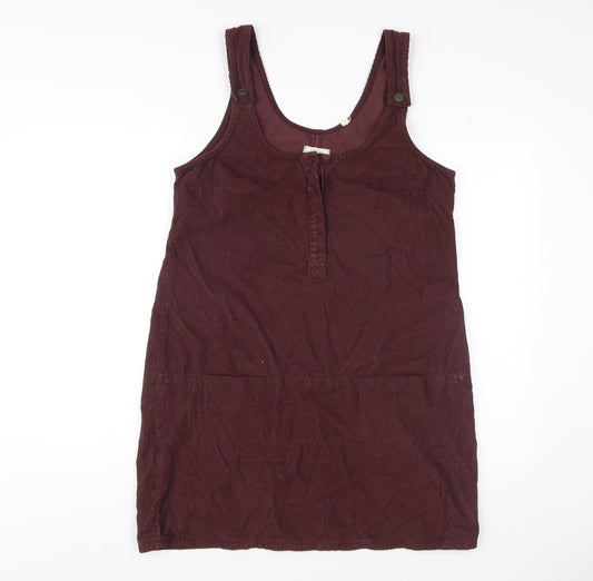 Fat Face Women's Purple Corduroy Pinafore Dress - Size 10