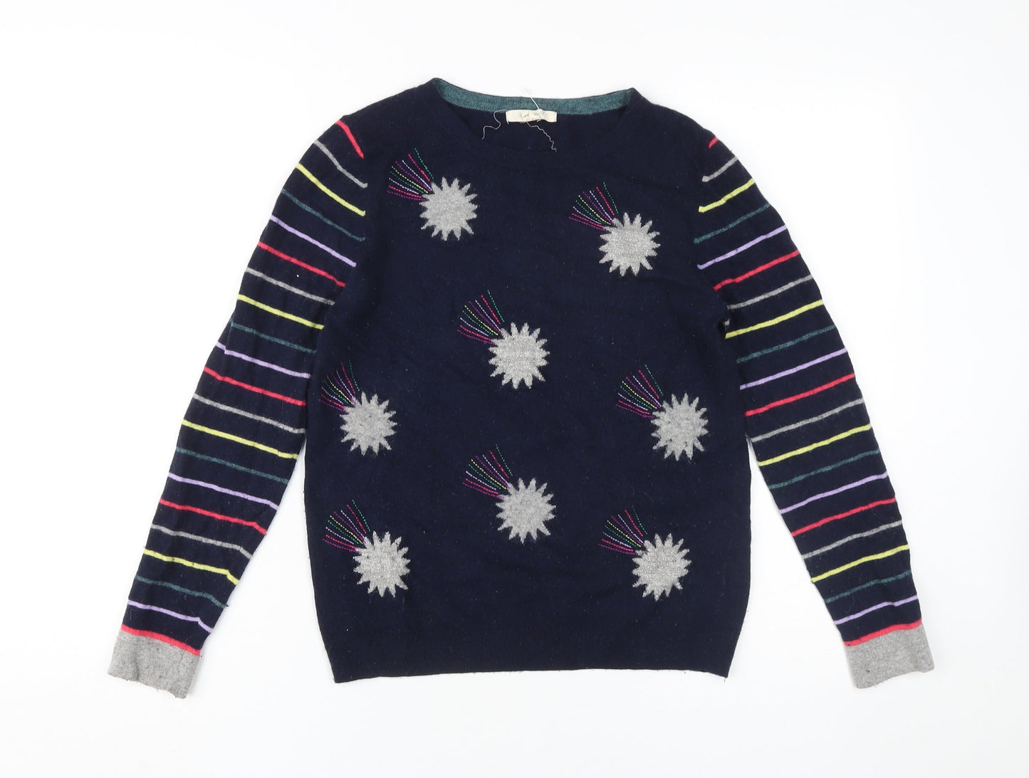 White Stuff Women's Multicoloured Pullover Jumper UK 10
