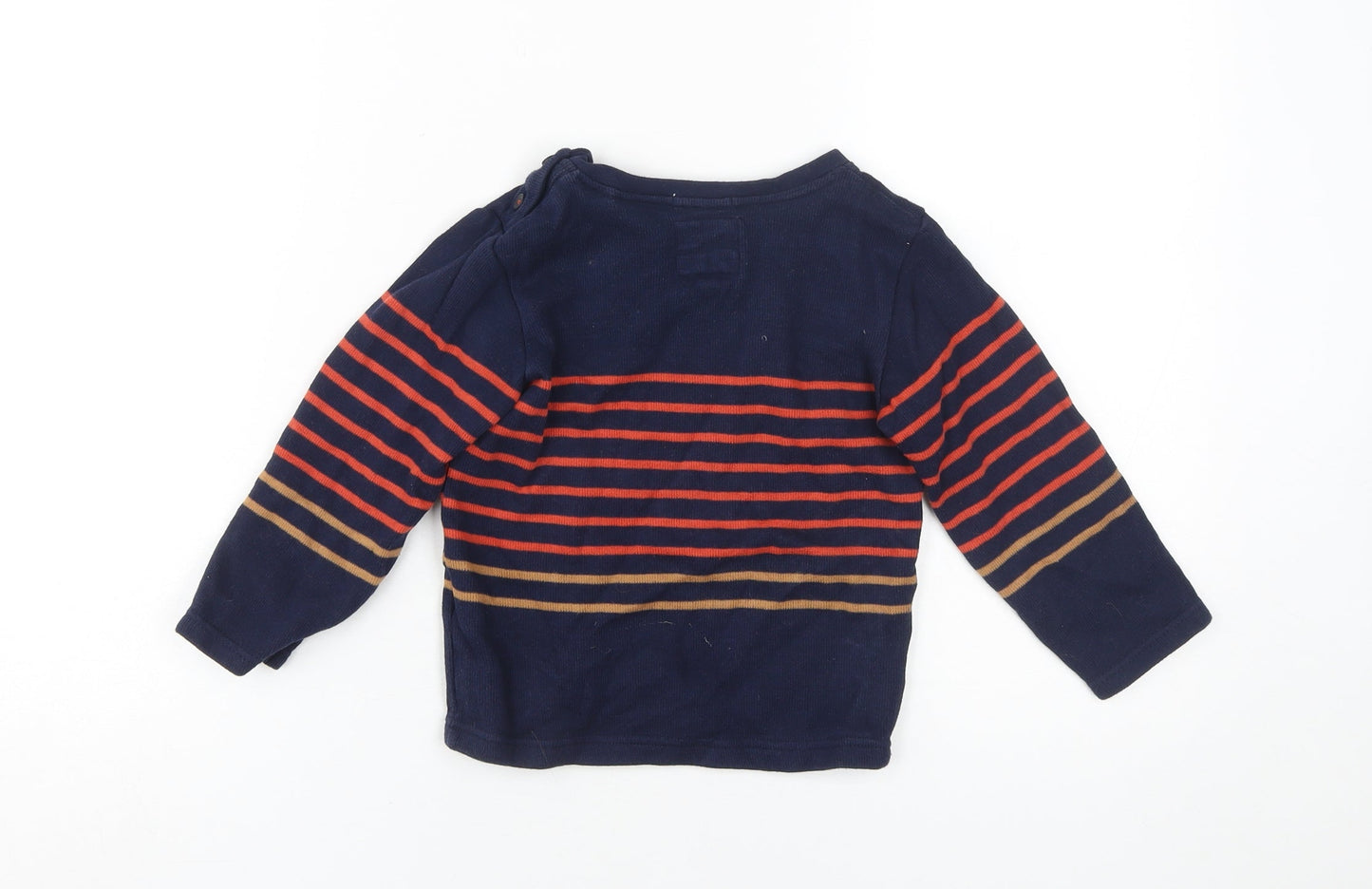 Jasper Conran Boys Blue Striped Pullover Jumper, Size 4-5