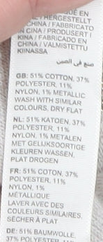 Fat Face Women's Beige Polka Dot Jumper - Size 12