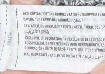 Hollister Women's Grey Open-Knit Pullover Jumper M