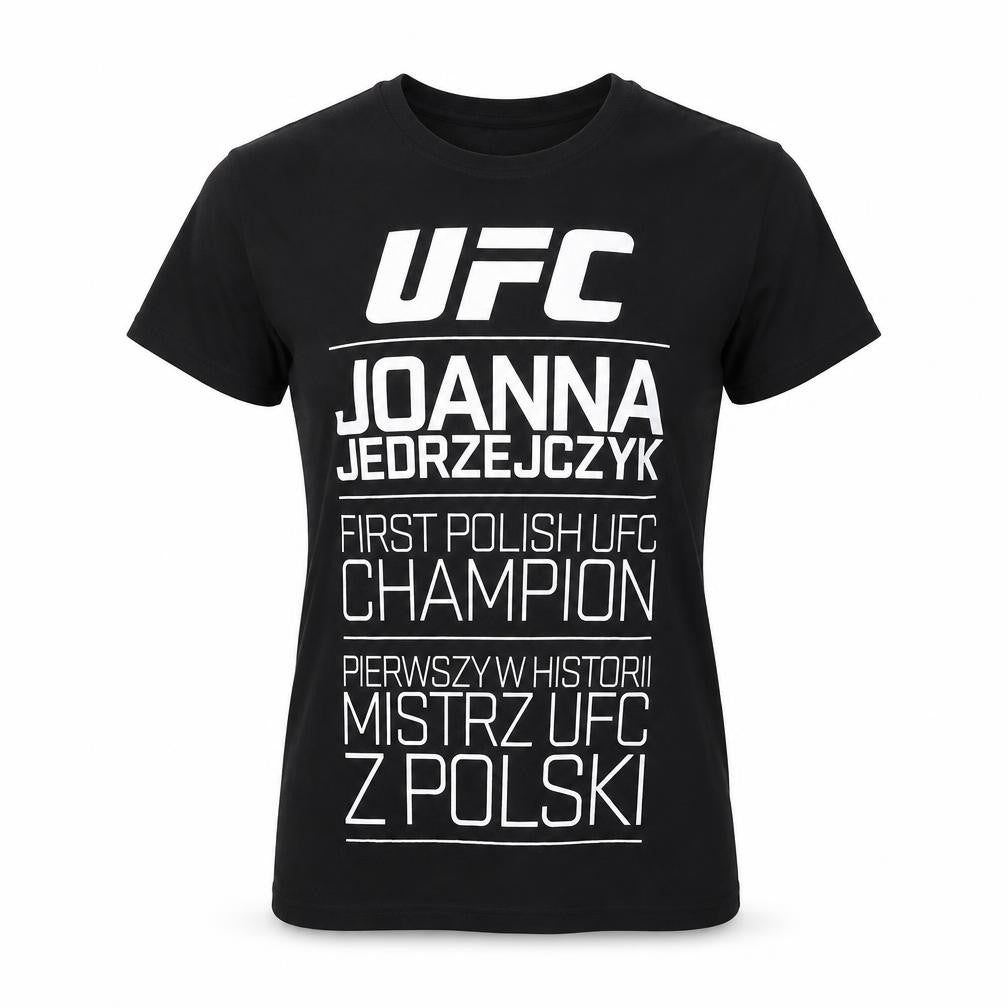 Womens UK Size M UFC Black 100% Cotton T-Shirt