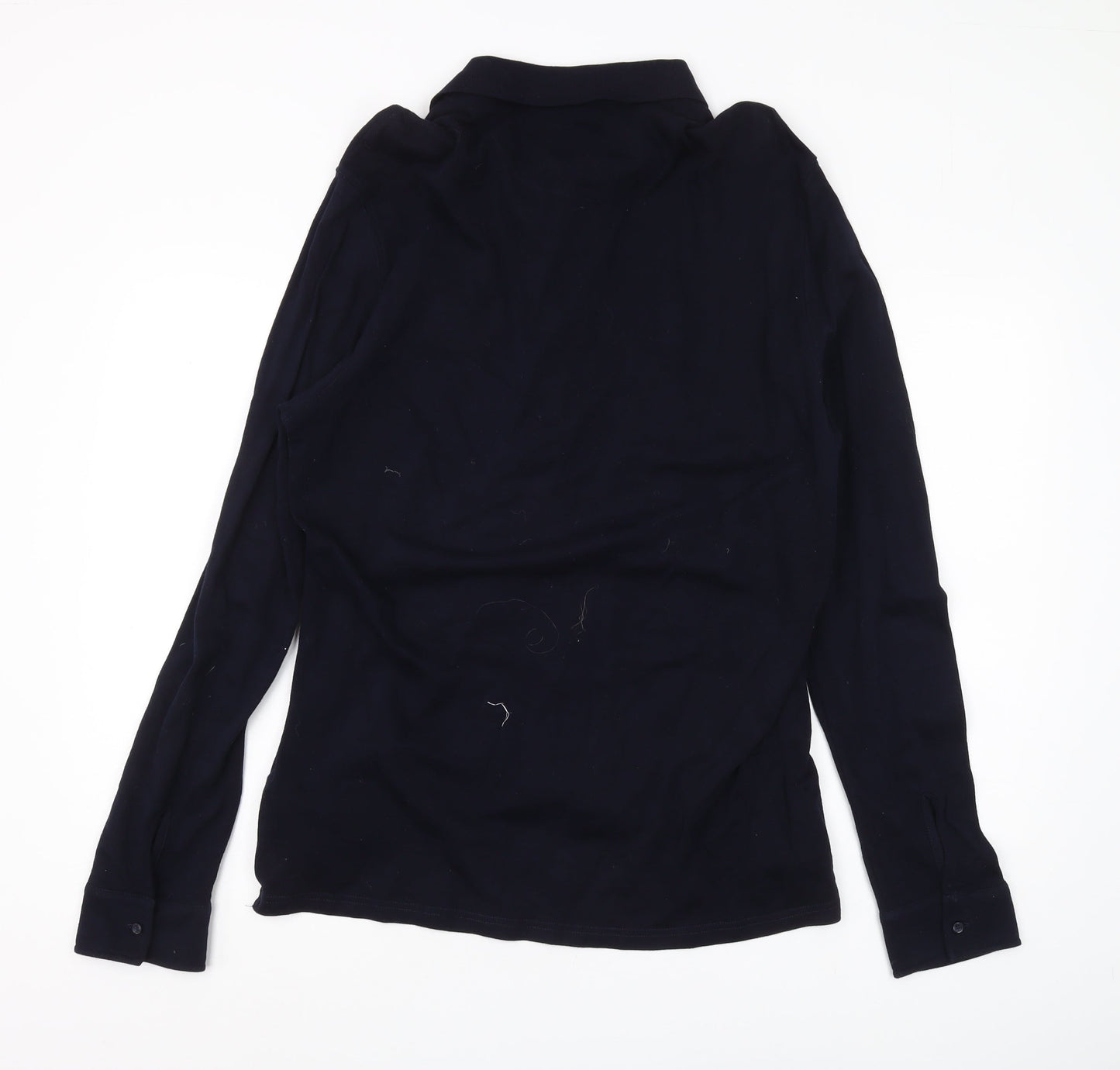 Massimo Dutti Men's Black XL Long Sleeve Polo