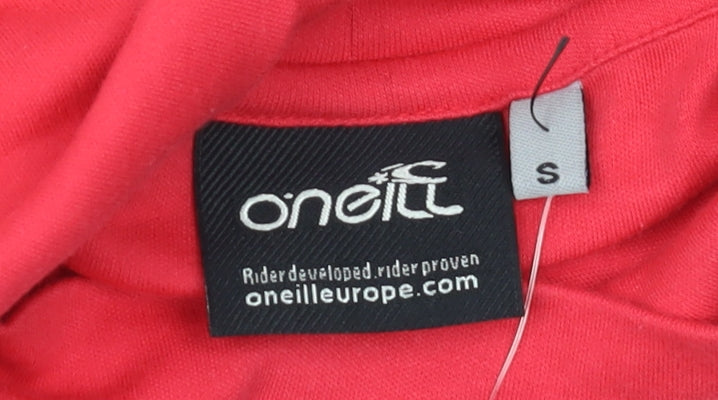 O'Neill Women's Red Mock Neck Long Sleeve T-Shirt S