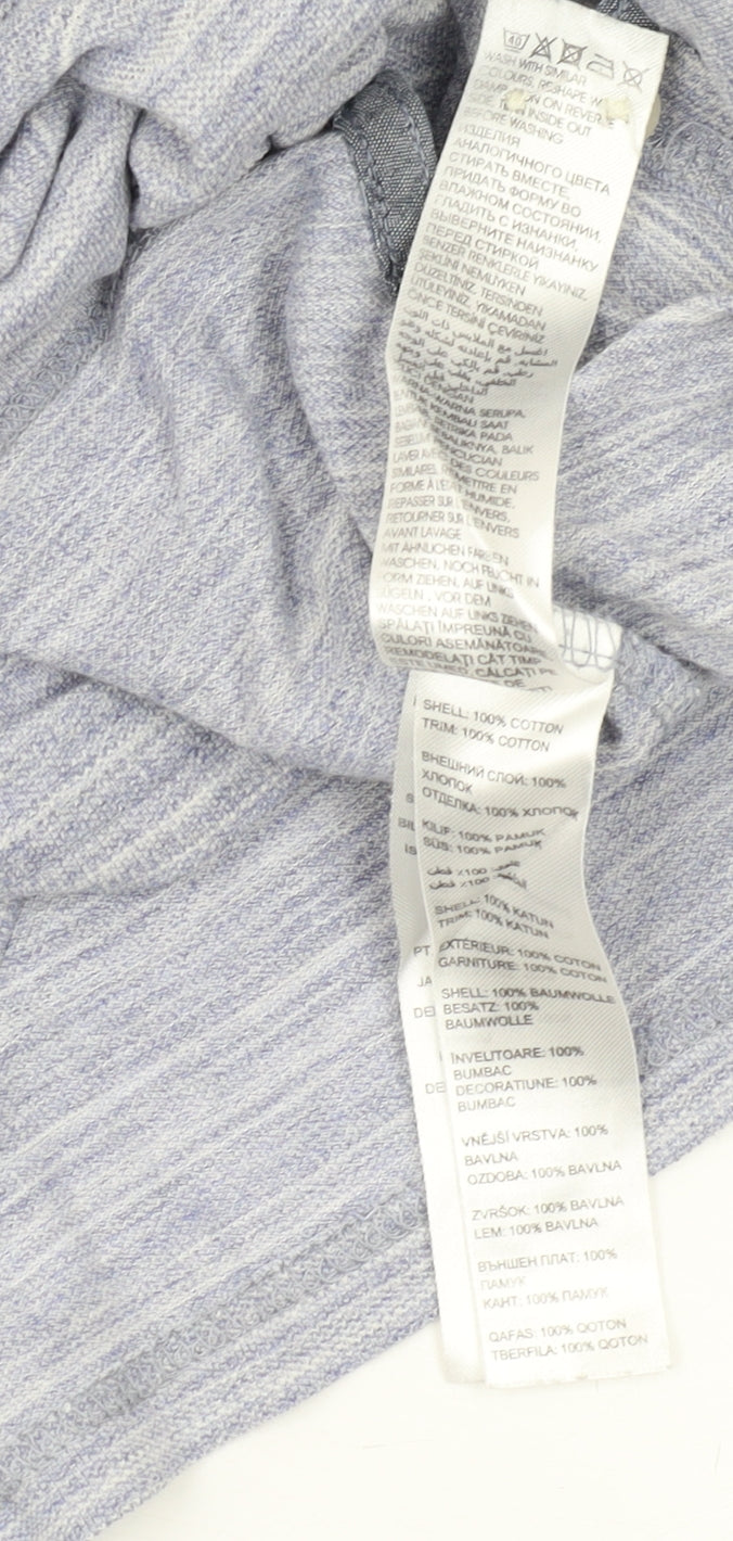 Jasper Conran Men's Blue Striped Polo Shirt S