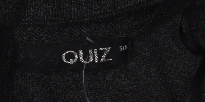 Quiz Women's Black Full Zip Jumper Size S
