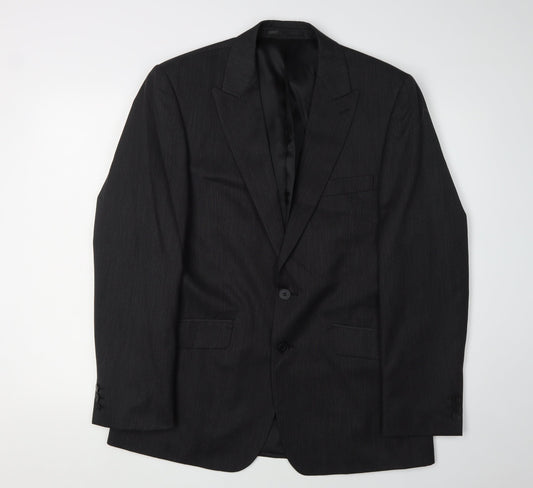 Jeff Banks Men's Black Wool Suit Jacket, 40 Regular