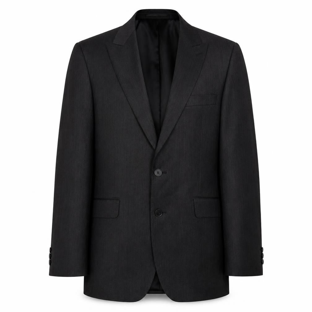 Mens 40 Chest Regular Jeff Banks Black Two-Button Suit Jacket