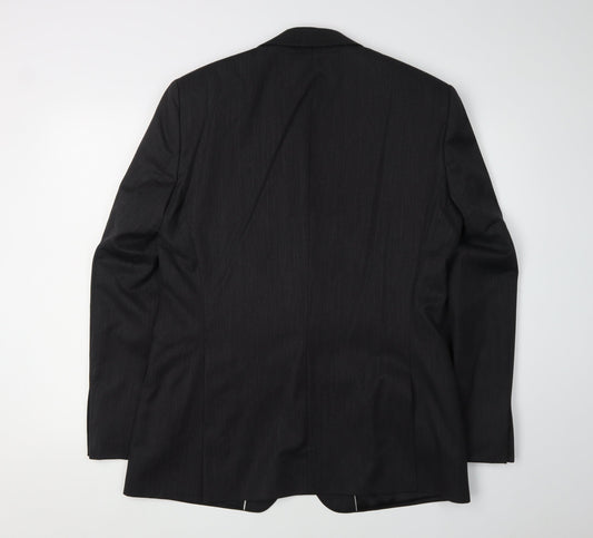 Jeff Banks Men's Black Wool Suit Jacket, 40 Regular