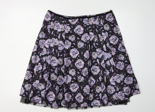 Whistles Women's Multicoloured Silk Floral Skirt Size 12