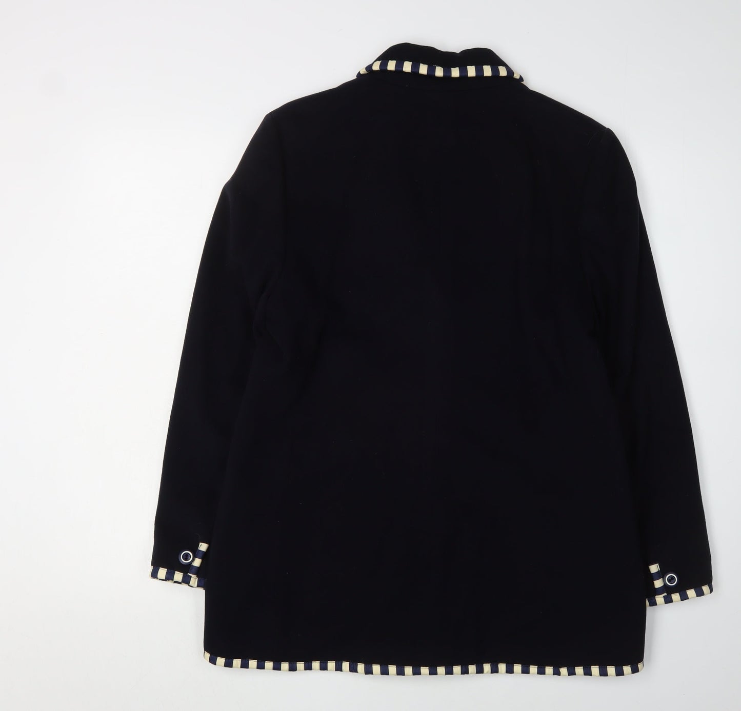 Viyella Women's Black Blazer UK 10 Wool Cashmere Petite