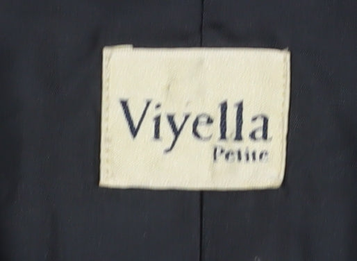 Viyella Women's Black Blazer UK 10 Wool Cashmere Petite