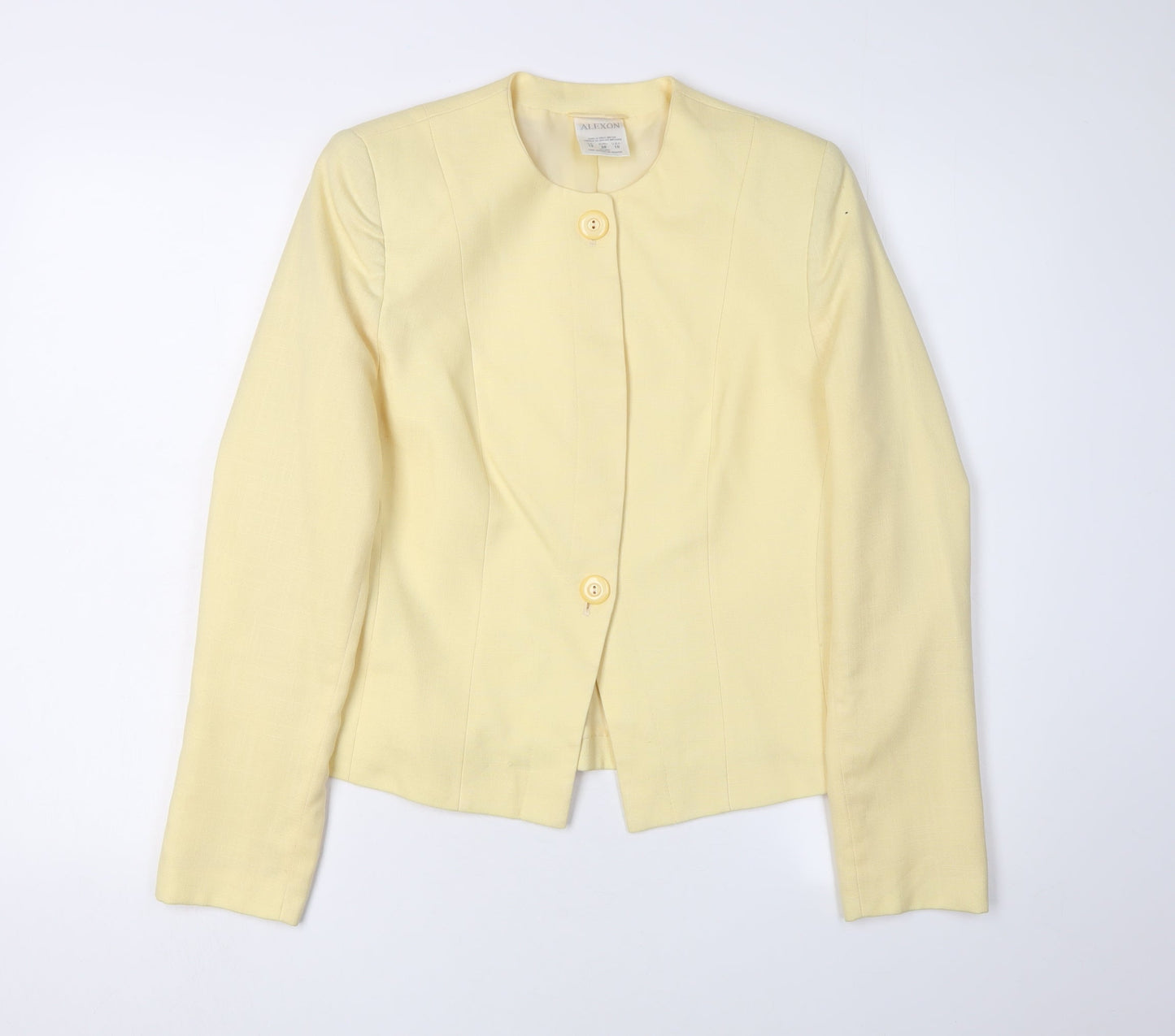 Alexon Women's Yellow Blazer UK 12 Classic Workwear