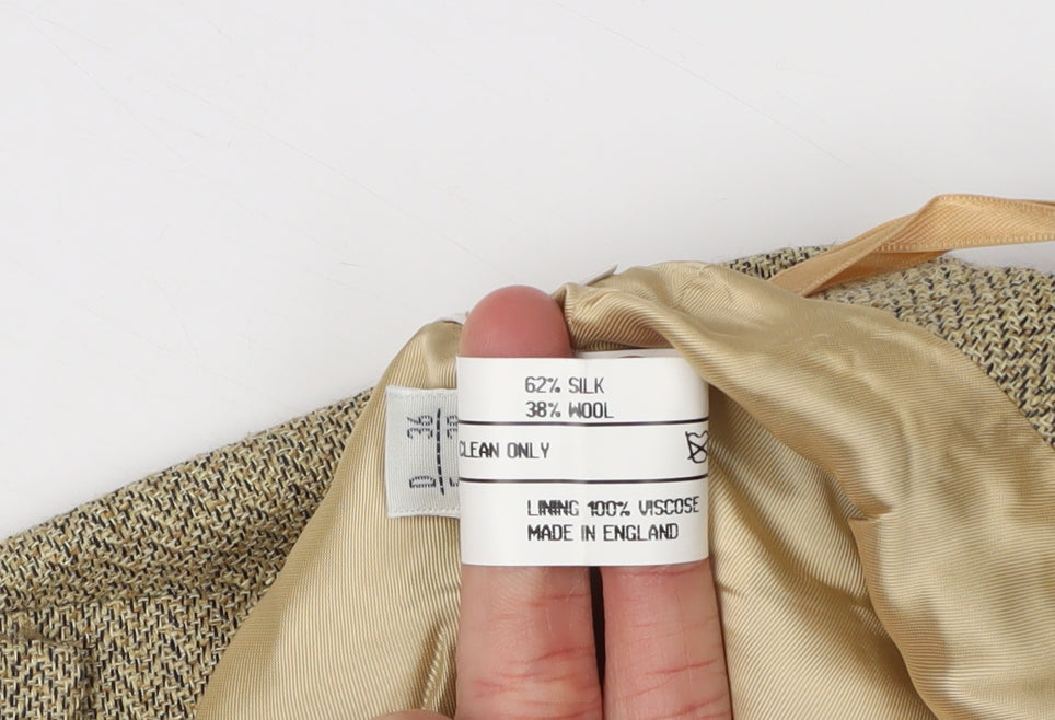 Chester Barrie Women's Beige Wool Silk Pencil Skirt UK 8