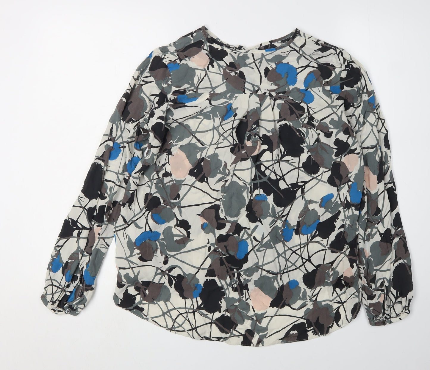 Jigsaw Women's Multicoloured Floral Silk Blouse Size 8