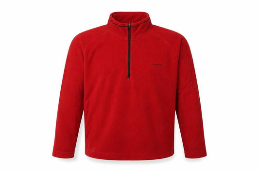 Mens UK M Regular Craghoppers Red 1/4 Zip Sweatshirt