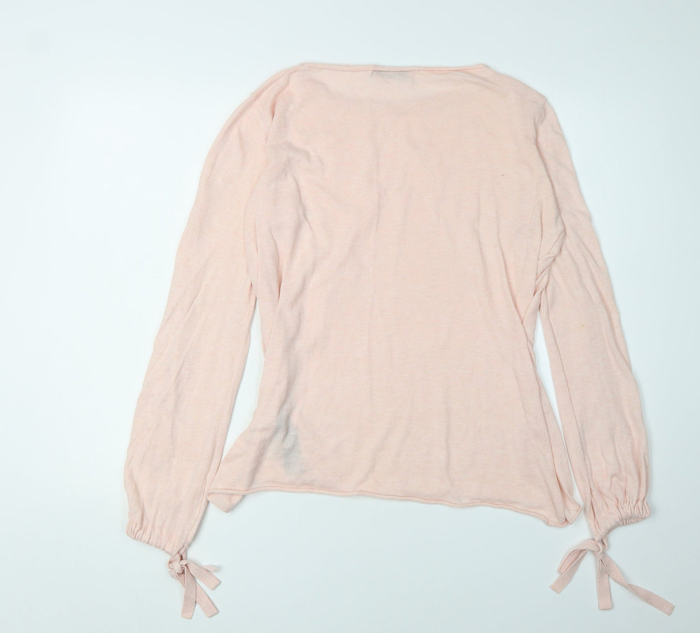 Zara Women's Pink Knit Pullover Jumper M