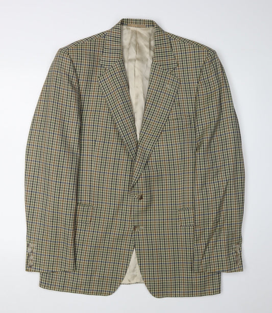 Aquascutum Men's Multicoloured Check Blazer - Size 42R