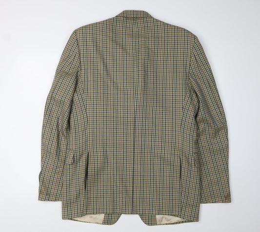 Aquascutum Men's Multicoloured Check Blazer - Size 42R