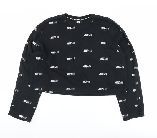 Nike Women's Black Logo Pullover Sweatshirt XL