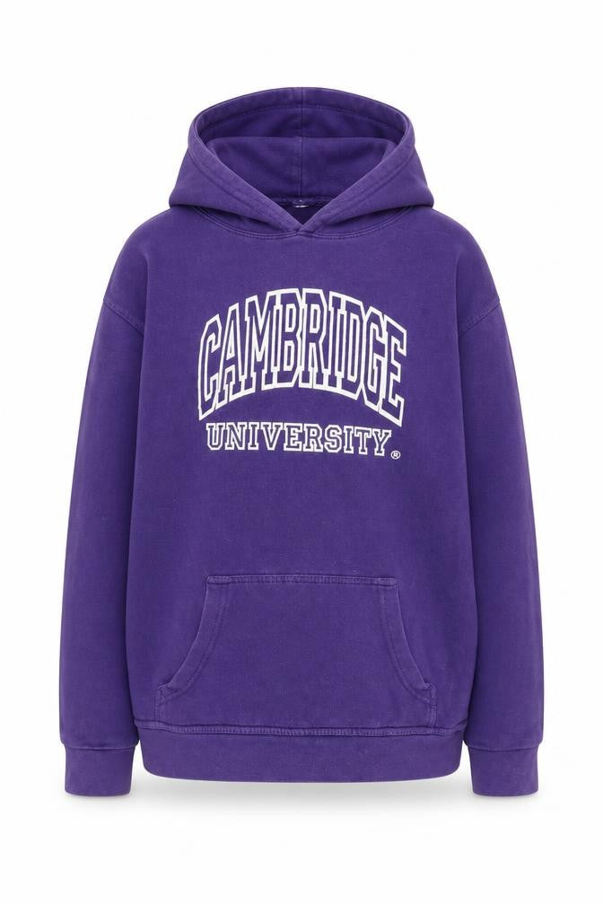 Front view of The Cambridge Tradition Purple girls’ hoodie 12-13 years