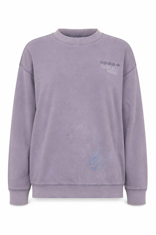 Unisex Adults UK M Regular adidas Purple Pullover Sweatshirt