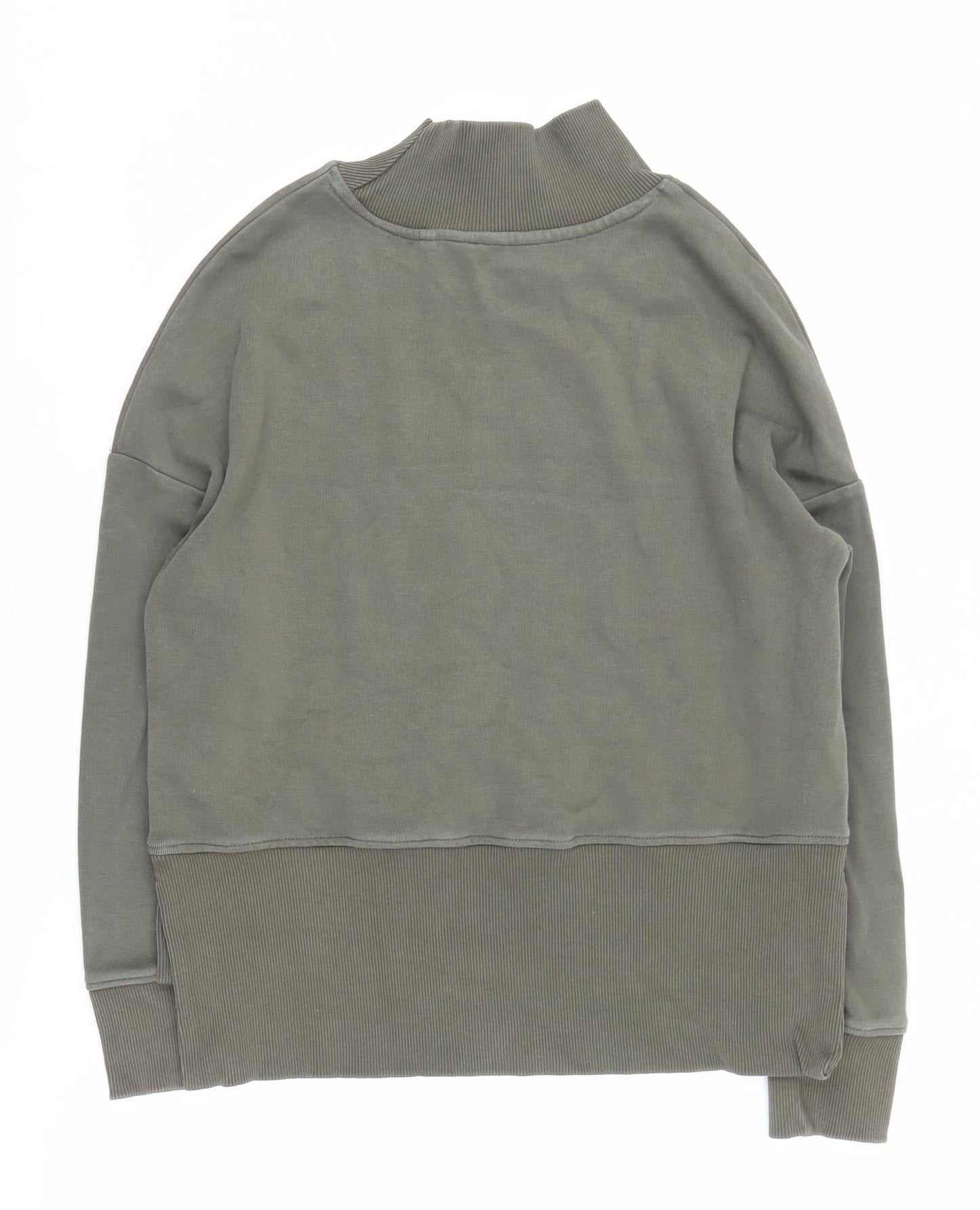 Next Women's Green Pullover Sweatshirt, Size S, Mock Neck