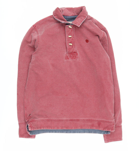 Fat Face Men's Red Henley Sweatshirt Size S