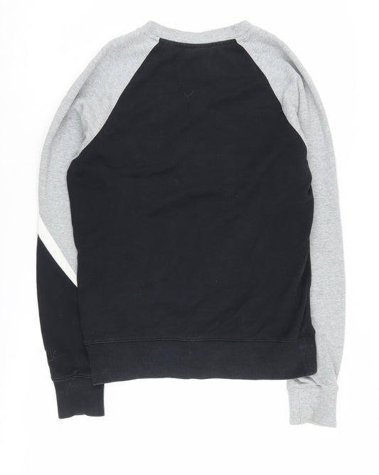 Nike Unisex Black Grey Pullover Sweatshirt S Cotton