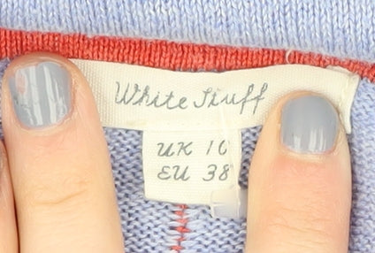 White Stuff Women's Blue Pullover Jumper - Size 10