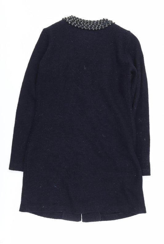 Clements Ribeiro Women's Black Beaded Mid-Length Coat