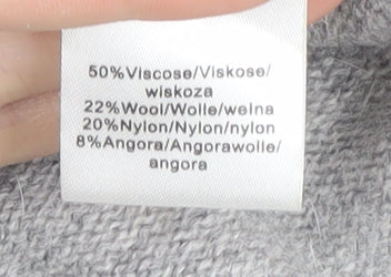 Gharani Strok Grey Lace Accent Pullover Jumper Size 10