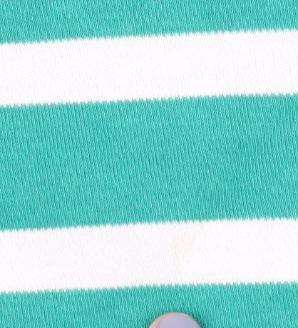 Lands' End Men's Green Striped Pullover Sweatshirt, M