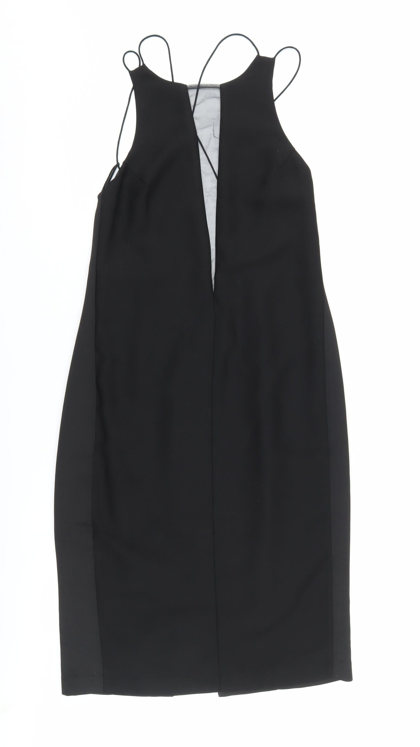 Next Women's Black Bodycon Midi Dress Size 8