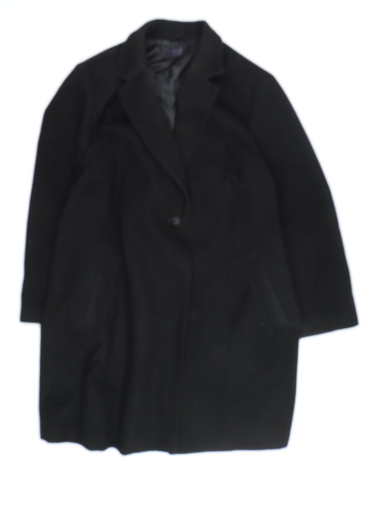 Marks and Spencer Women's Black Overcoat Size 32