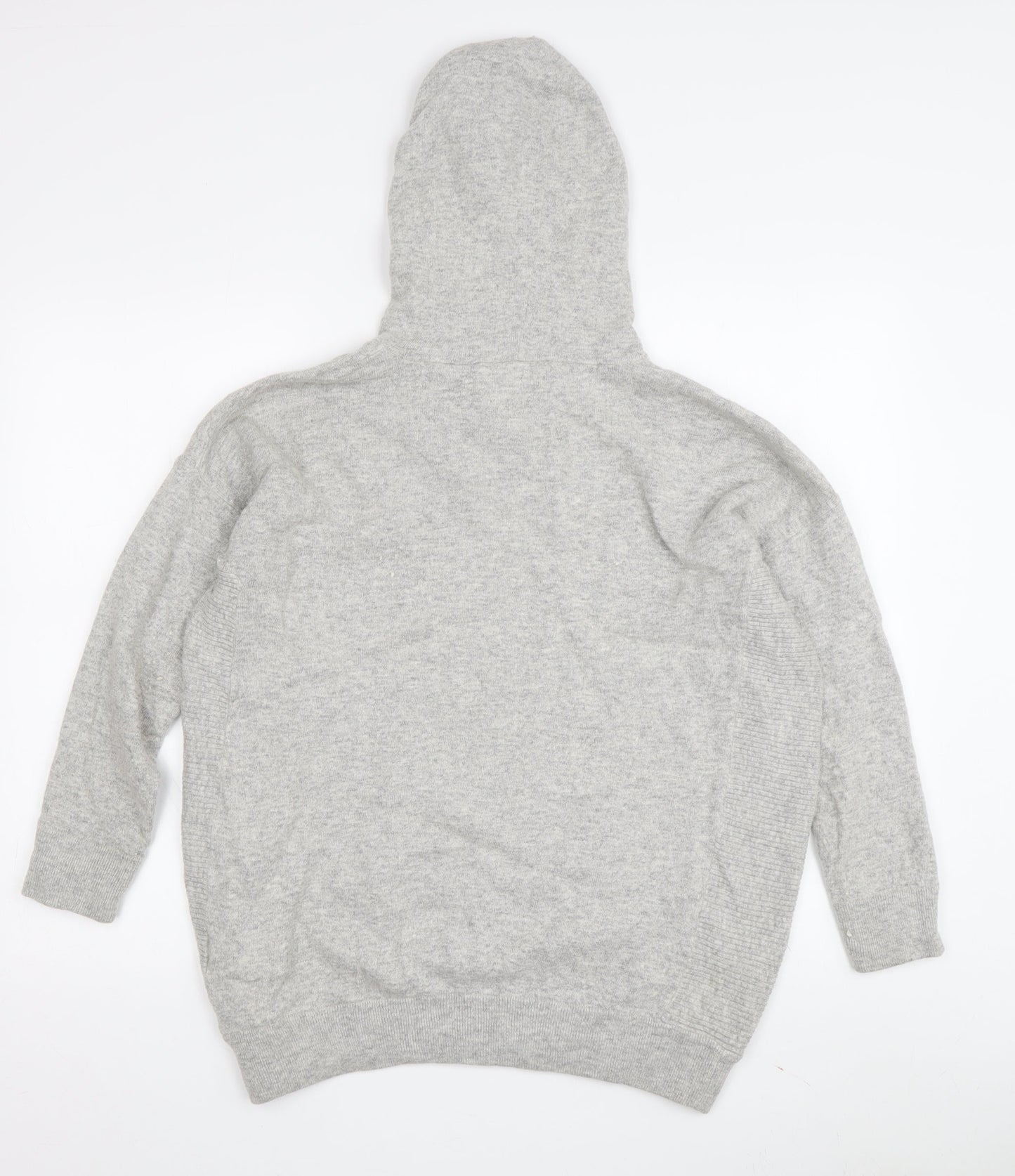 Superdry Women's Grey Hooded Pullover Jumper Size 12