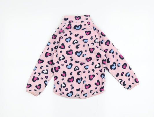 St Bernard Girls Pink Animal Print Fleece Jacket - Size 2-3 Years