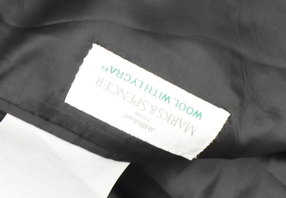 Marks and Spencer Men's Black Blazer, Size 44R, Classic Style