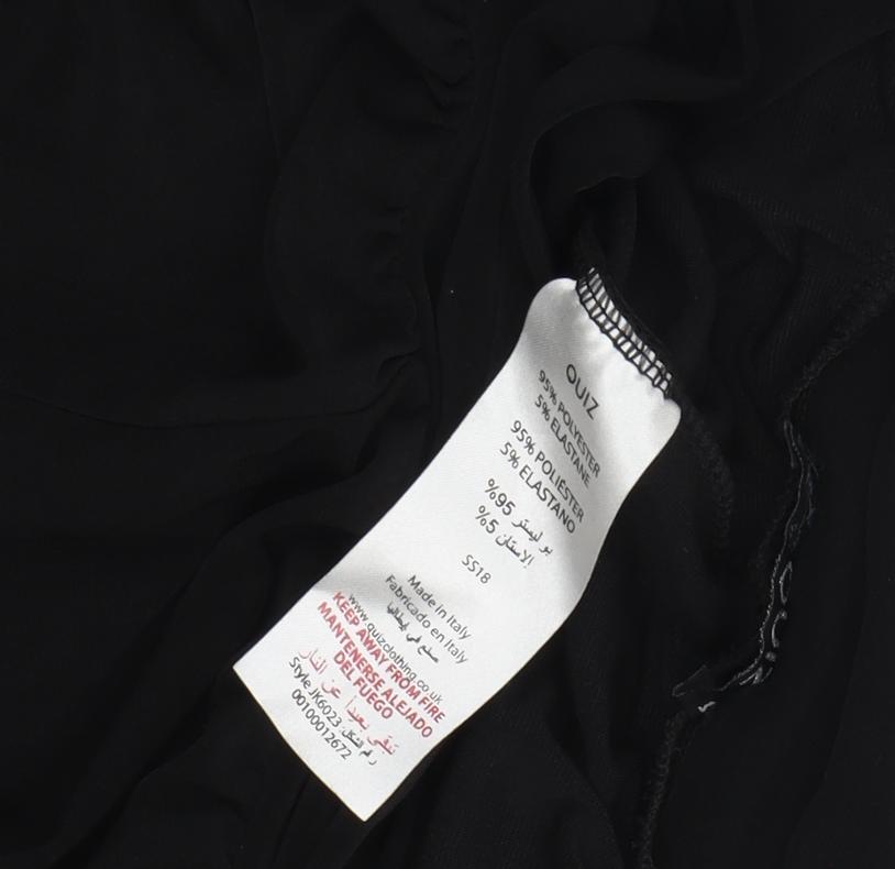 Quiz Women's Black Wide-Leg Trousers M - New
