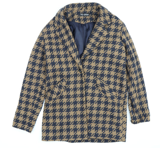 Miss Selfridge Women's Multicoloured Check Coat Size 12